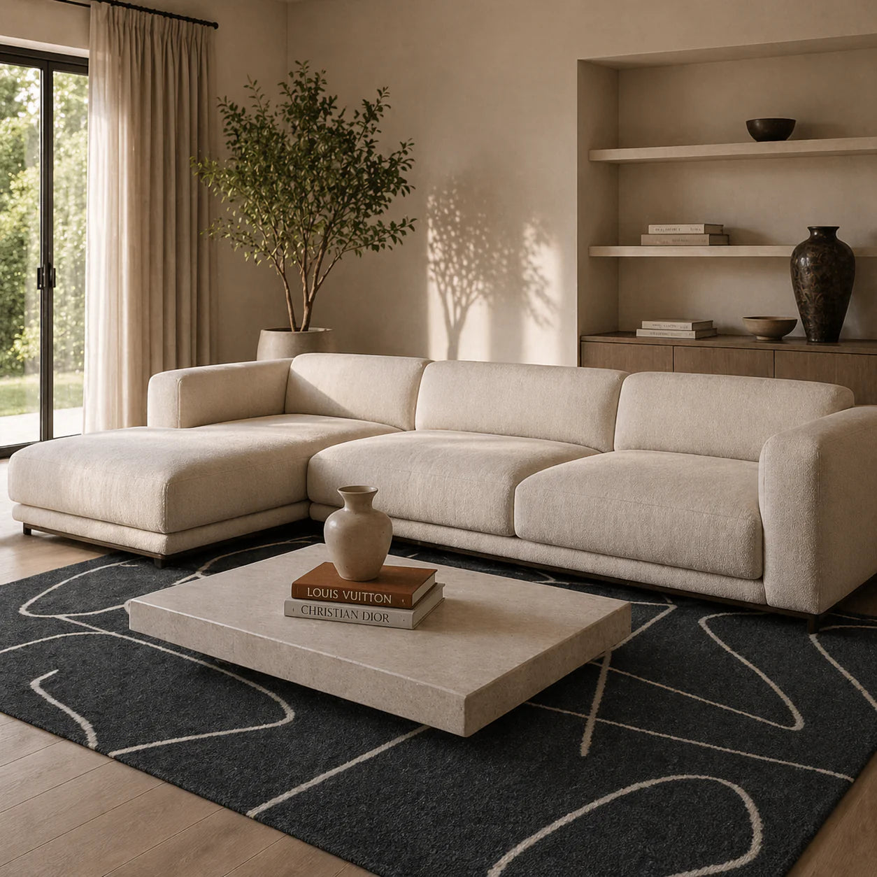 Hermes Rug Brey abstract