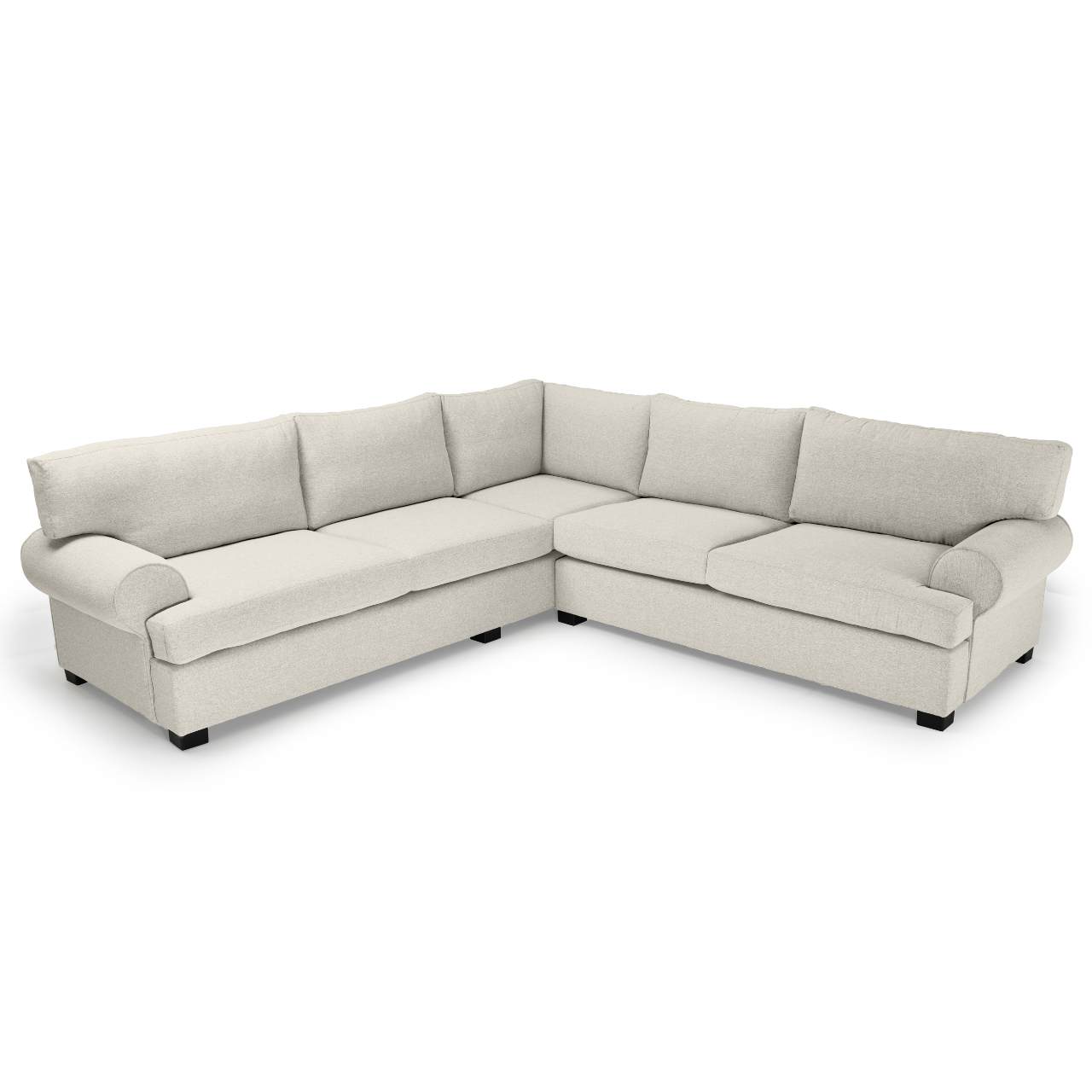  Miami L-Shaped Corner Couch, combining modern design with slanted arms for a sleek look.