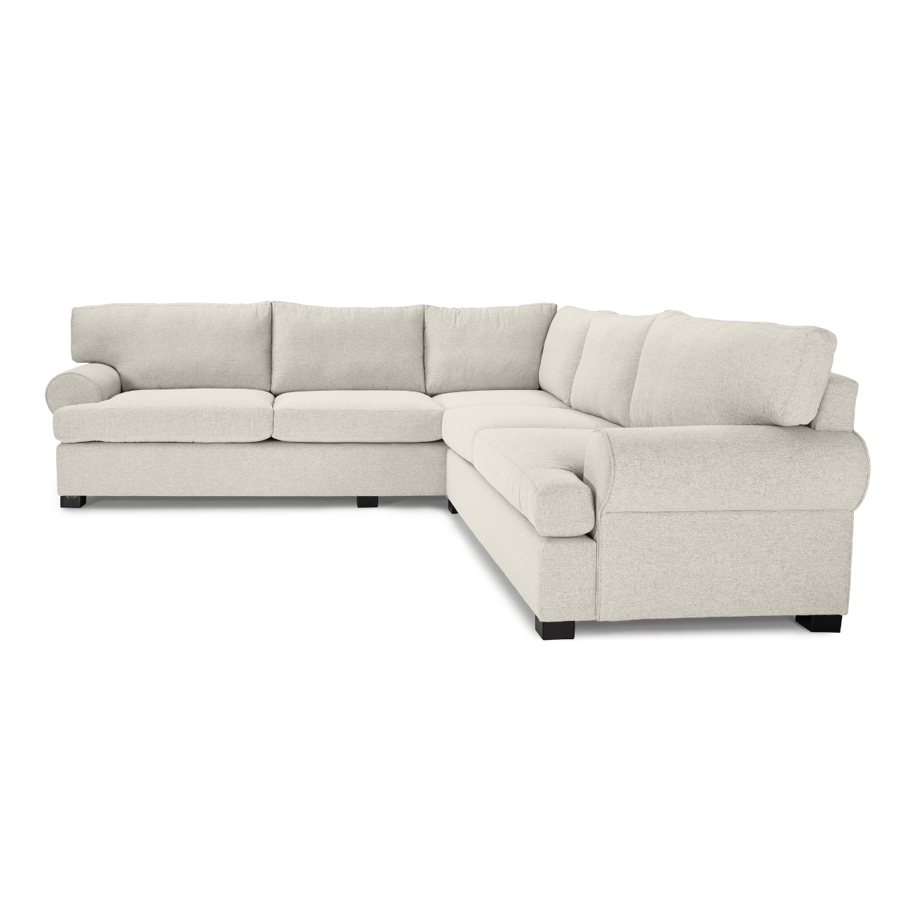  Miami L-Shaped Corner Couch, combining modern design with slanted arms for a sleek look.