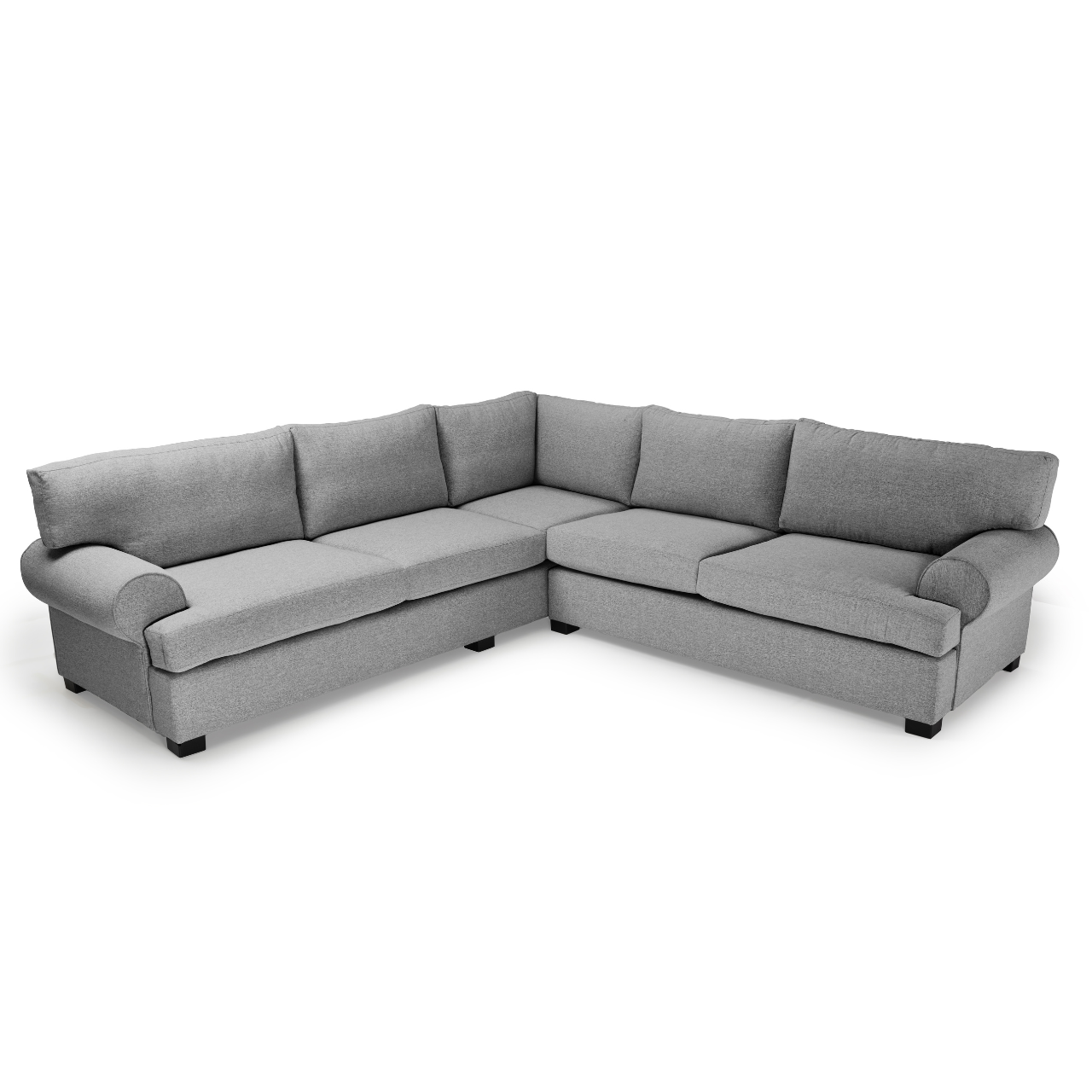 Comfortable and stylish Miami L-Shaped Corner Couch with slanted arms, perfect for any living space.