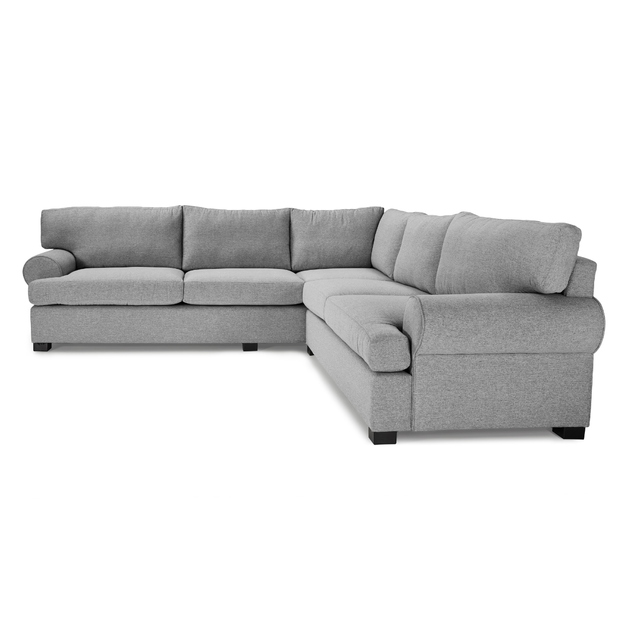 Comfortable and stylish Miami L-Shaped Corner Couch with slanted arms, perfect for any living space.