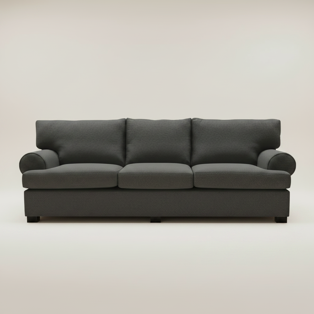 Gray sofa on a plain background