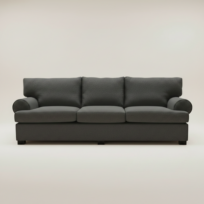 Gray sofa on a plain background