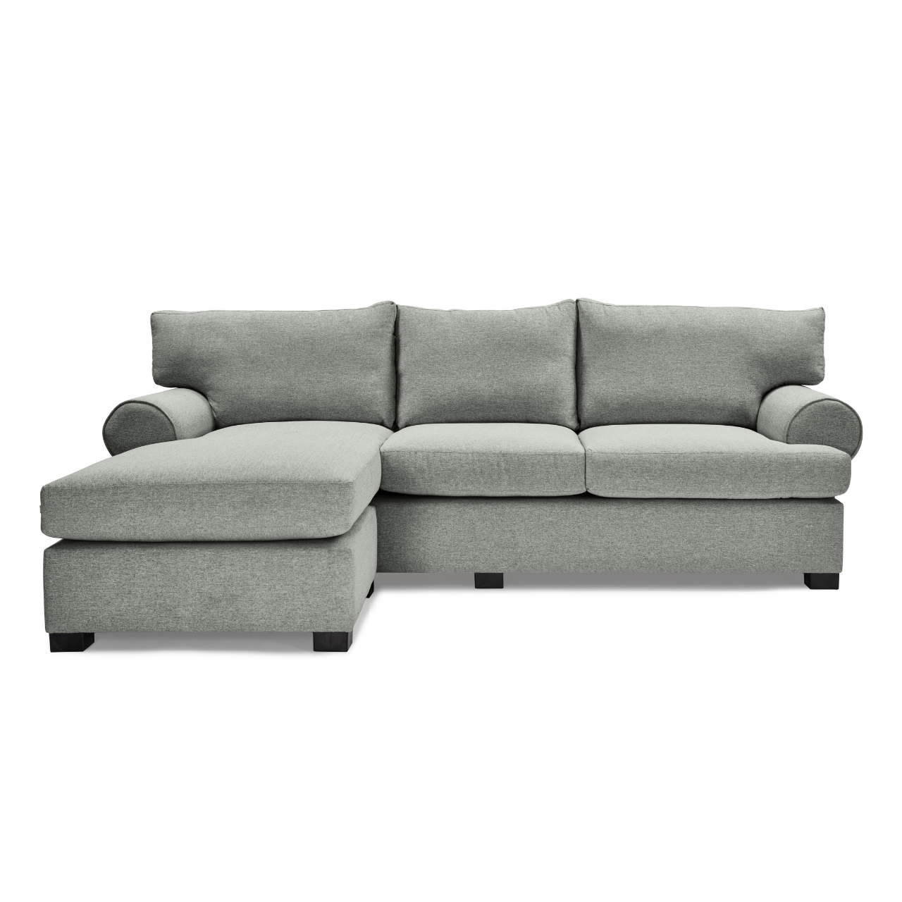 Timeless Isabella L-Shaped Daybed with round arms, ideal for modern and classic décor.