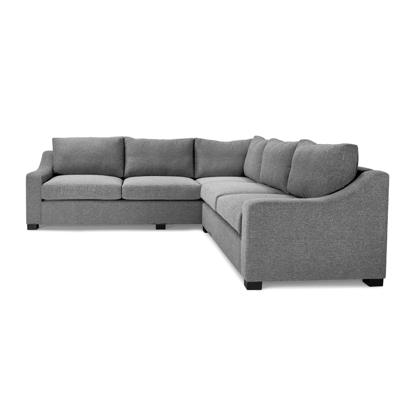 Stylish Miami L-Shaped Corner Couch with slanted arms, perfect for contemporary living rooms.