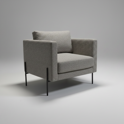 Gray armchair on a gray background