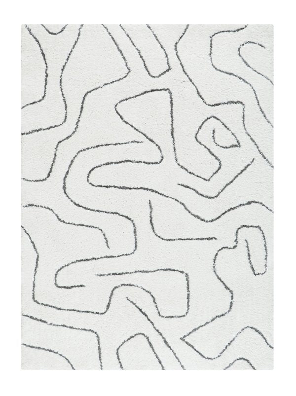 Oslo Blizzard snow-white area rug