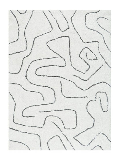 Oslo Blizzard snow-white area rug