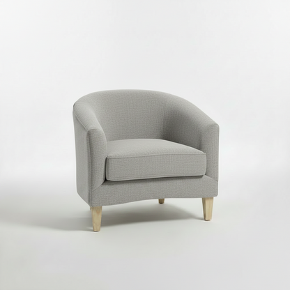Gray armchair on a white background