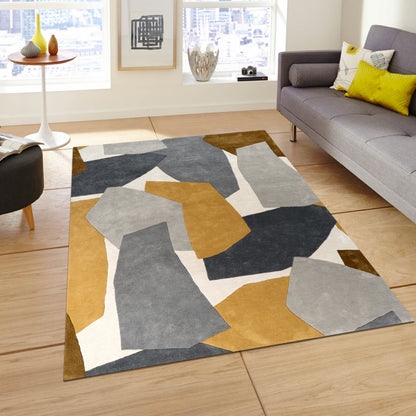 Socialite Honeycombe rug styled in a living room
