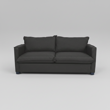 Gray sofa on a light gray background