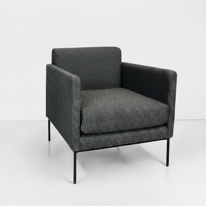Gray armchair on a white background