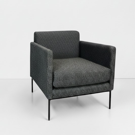Gray armchair on a white background