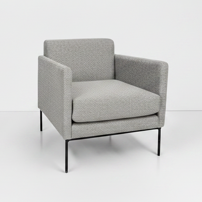 Gray armchair on a white background