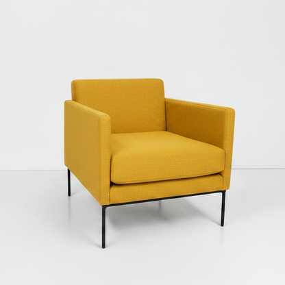 Gray armchair on a white background