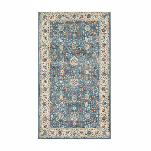 Talis heritage-inspired rug styled in bedroom