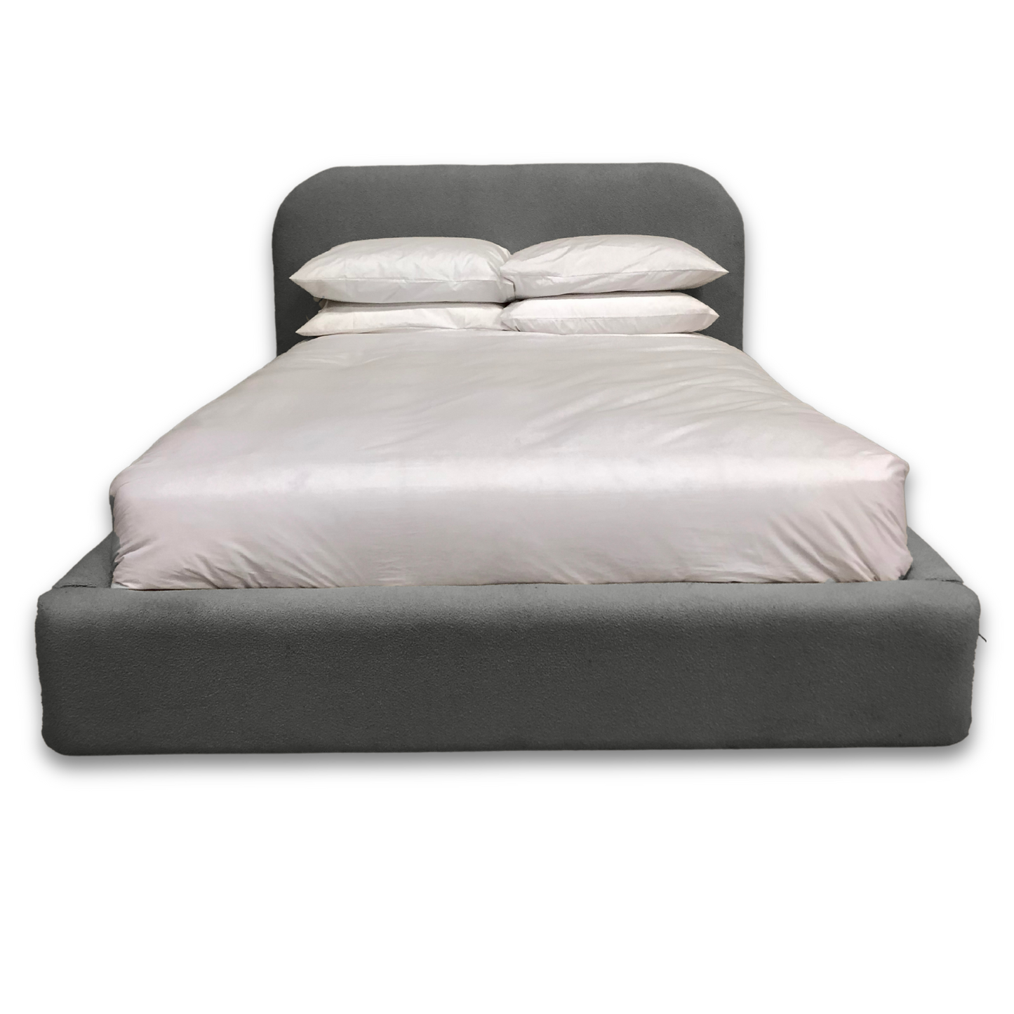 Modern Willow Upholstered Bed Set, featuring a soft headboard and available in multiple sizes.