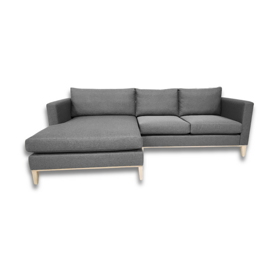 Woodlands L-Shaped Daybed with a sturdy wooden frame and rustic design.