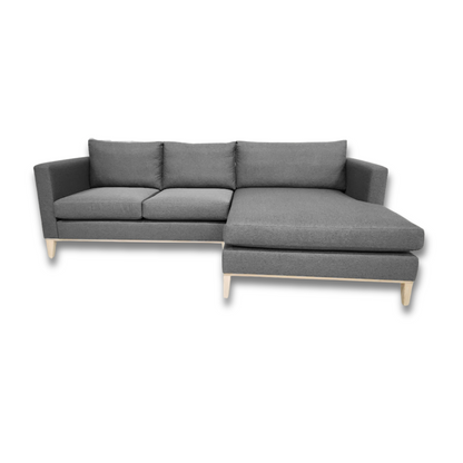Woodlands L-Shaped Daybed with a sturdy wooden frame and rustic design.