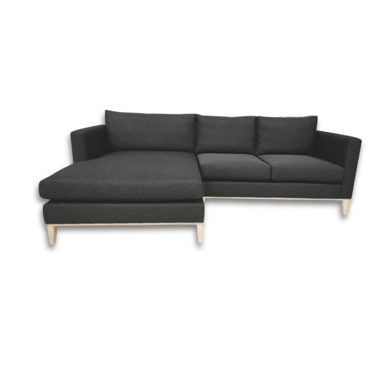 Stylish Woodlands L-Shaped Daybed with wooden frame, perfect for any living space.