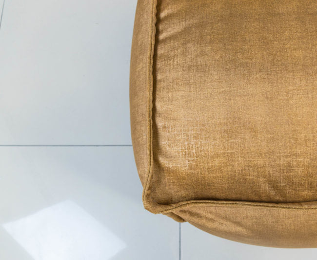 Fully upholstered ottoman, handcrafted in South Africa.
