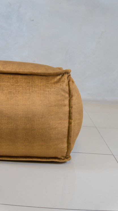 Fully upholstered ottoman, handcrafted in South Africa.