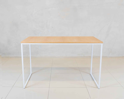 Ivan Desk with steel frame and oak veneer or melamine top, ideal for home office or study use.