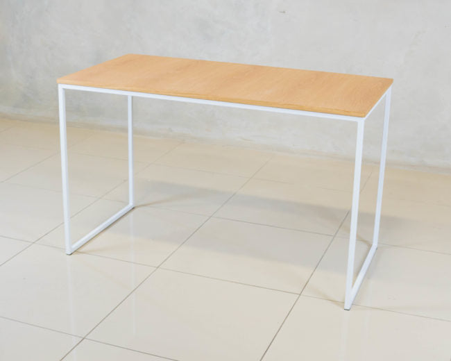 Ivan Desk with steel frame and oak veneer or melamine top, ideal for home office or study use side