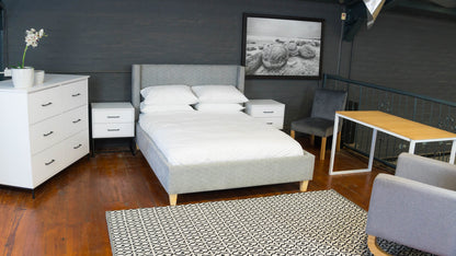 High-quality SOR Studio Upholstered Bed with a modern design, available in various finishes.
