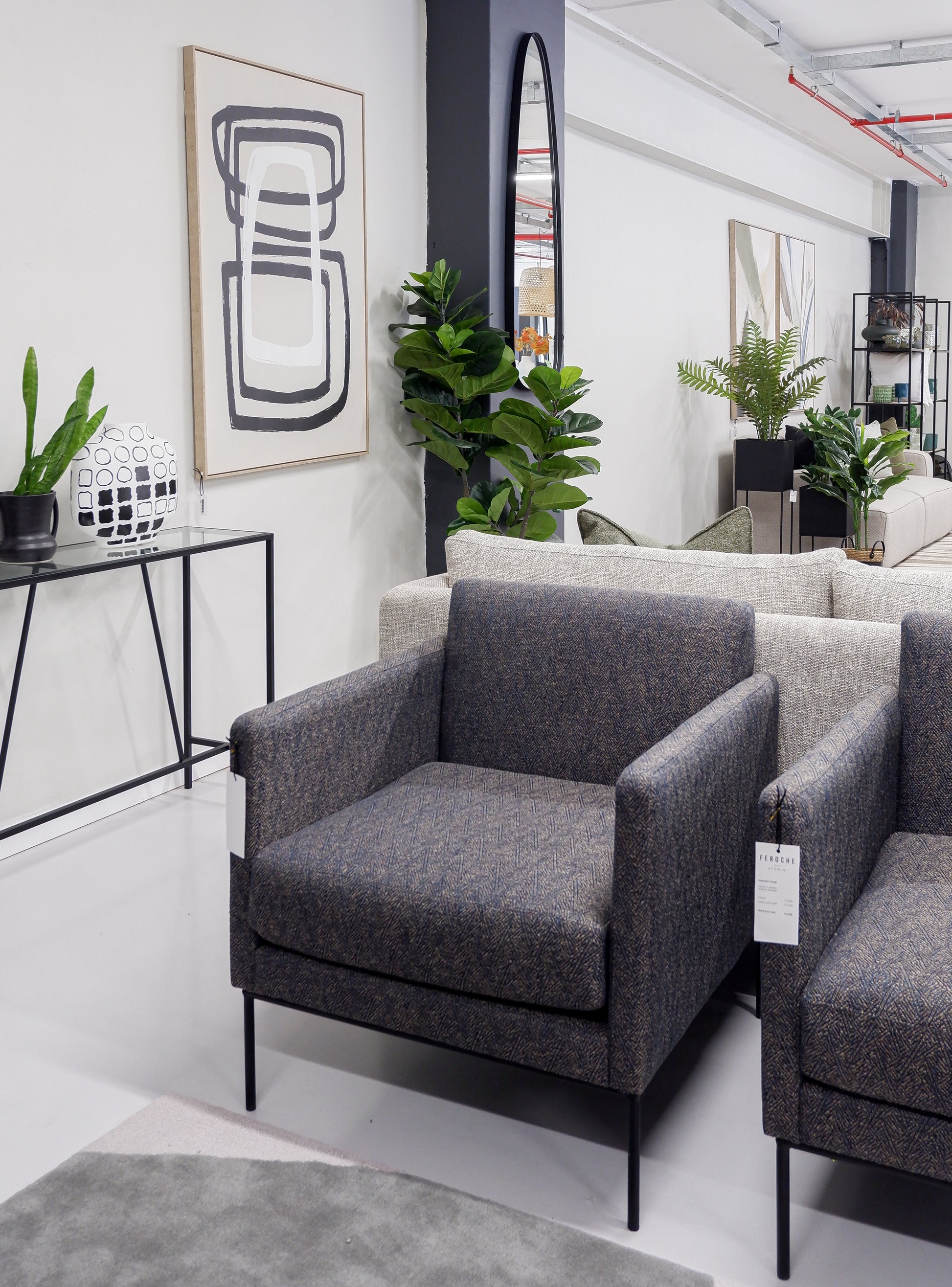 Modern Straight Upholstered Chair featuring clean lines and plush seating.