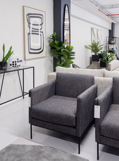 Modern Straight Upholstered Chair featuring clean lines and plush seating.