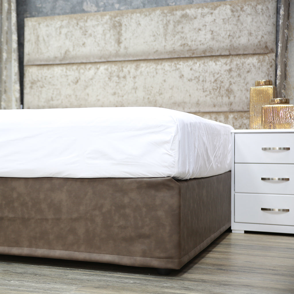 White Cotton Fitted Sheet, offering breathable softness and a secure fit for restful sleep.