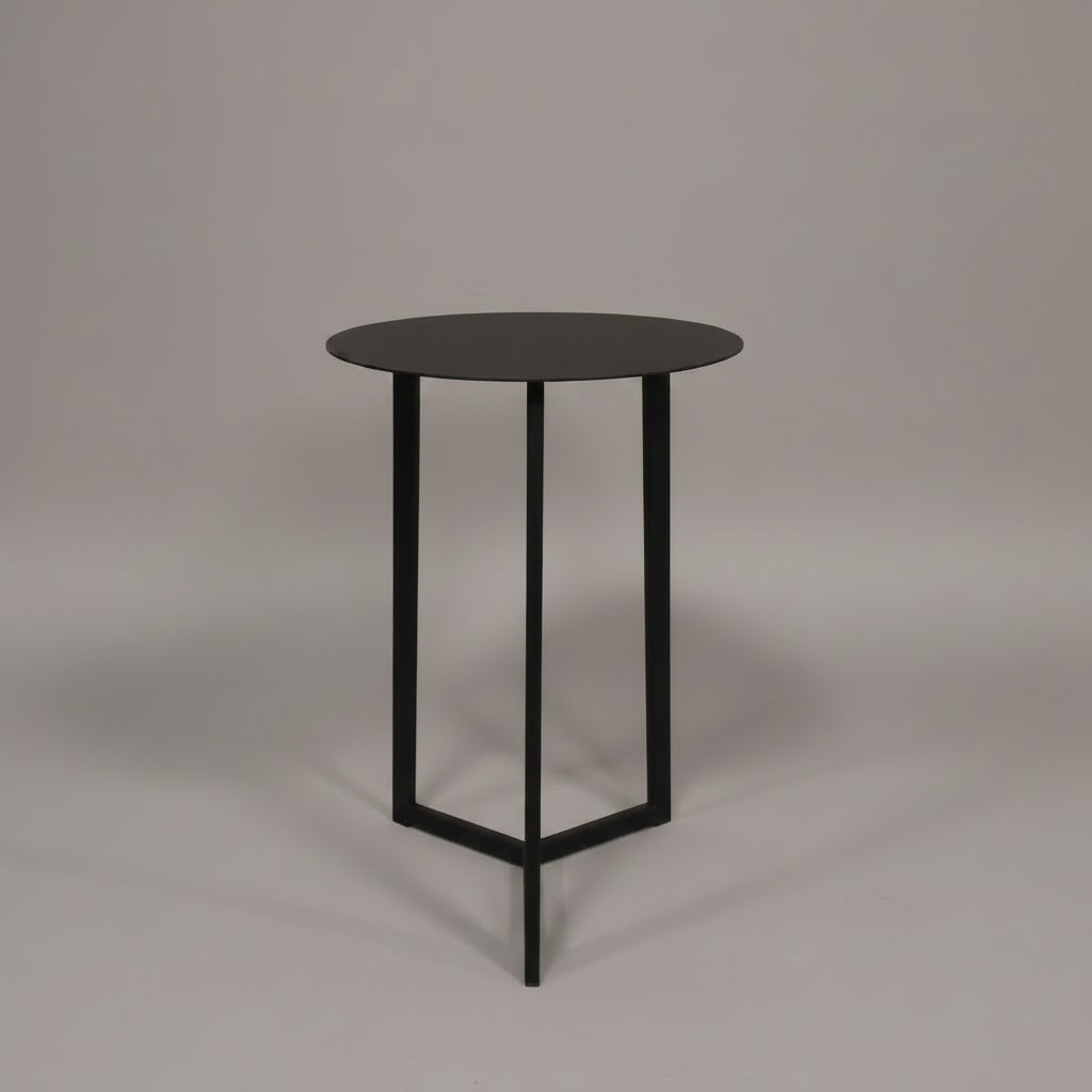 Black Forest Coffee Tables made from steel with a sleek black epoxy-coated finish.